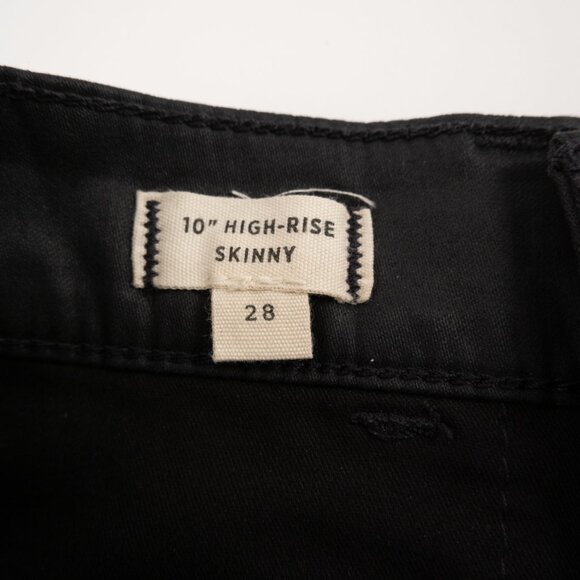 MADEWELL 10" High Rise Skinny jeans black coated jeans size 28 - Picture 5 of 10